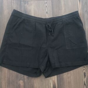 J. CREW Linen Shorts- black Womens XL
